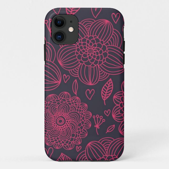 Floral Pattern Case-Mate iPhone Case (Back)