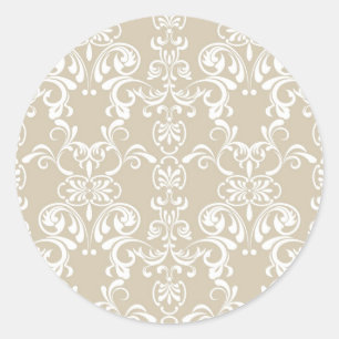 Floral Pattern Classic Round Sticker