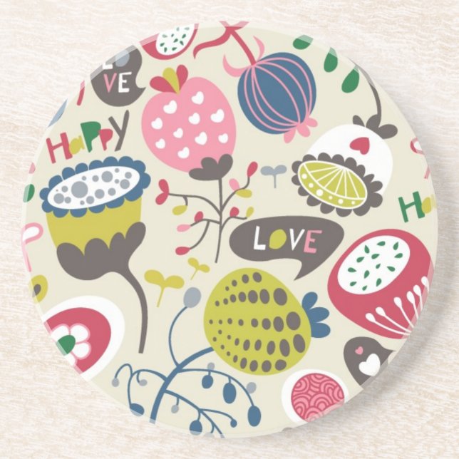 Floral Pattern Coaster (Front)