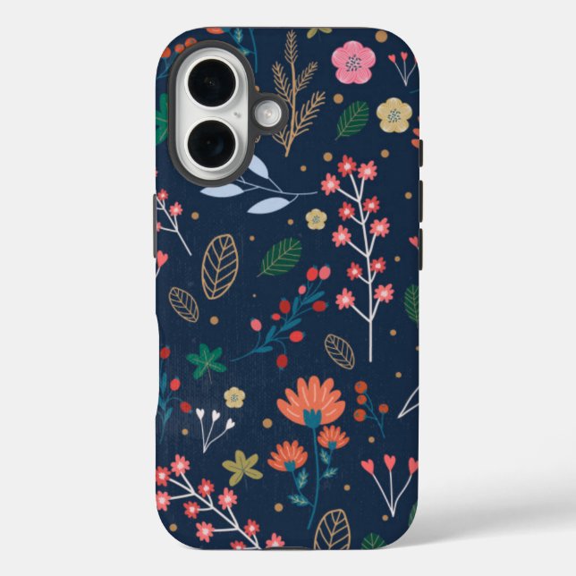 Floral pattern colourful design Case-Mate iPhone case (Back)