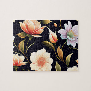 Floral Pattern Cute Flowers Jigsaw Puzzle