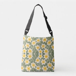 Floral Pattern Daffodil Flowers Crossbody Bag