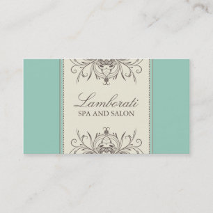 Floral Pattern Damask Elegant Modern Classy Retro Business Card