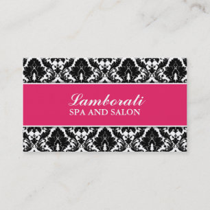 Floral Pattern Damask Elegant Modern Stylist Salon Business Card