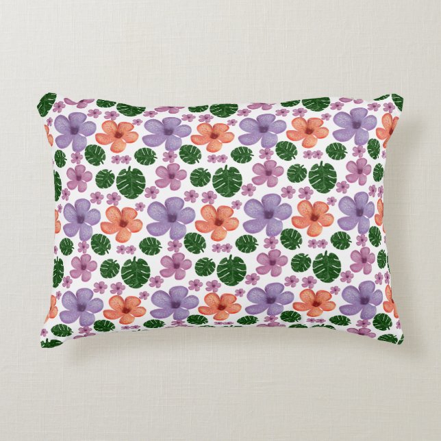 Floral pattern  decorative cushion (Front)