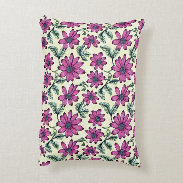 Floral pattern decorative cushion (Back(Vertical))