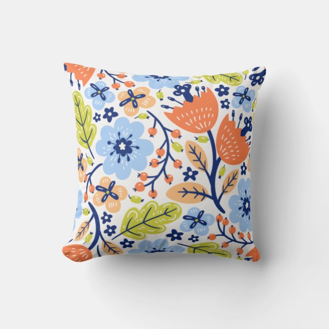 "Floral Pattern Decorative Pillows (Front)