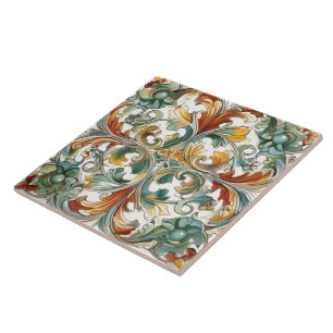 Floral Pattern Decorative Tiles