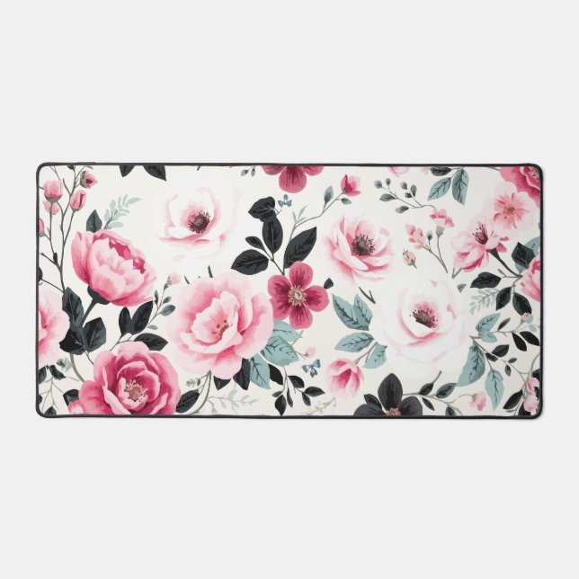 Floral Pattern  Desk Mat (Front)