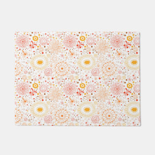 Floral pattern doormat
