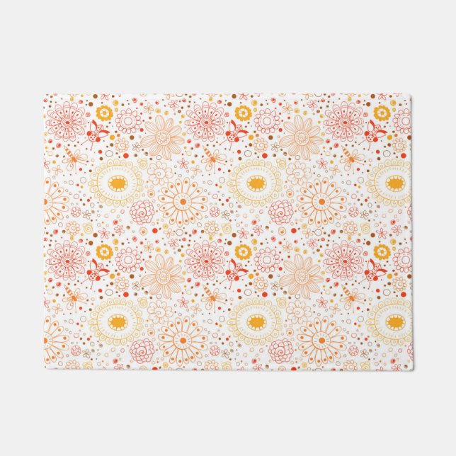Floral pattern doormat (Front)