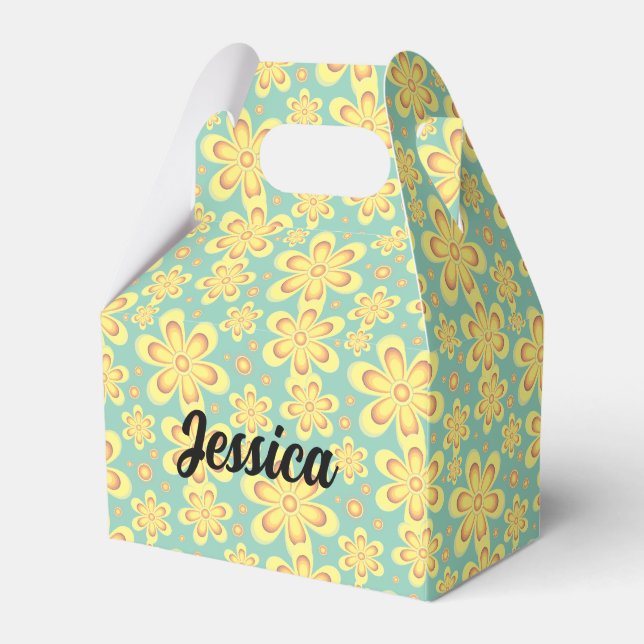 Floral Pattern - Favour Box (Front Side)