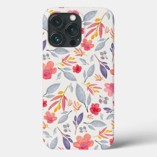 Floral Pattern feat. Blue Phone Case