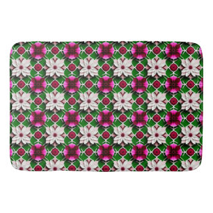 Floral Pattern Featuring Colourful Flowers Bath Mat