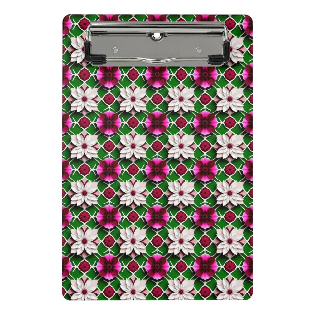Floral Pattern Featuring Colourful Flowers Mini Clipboard (Front)
