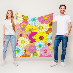 floral pattern fleece blanket