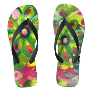 floral pattern  flip flops