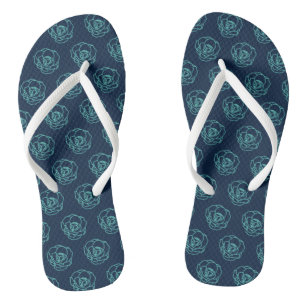 Floral pattern flip flops 