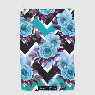 Floral Pattern Golf Towel