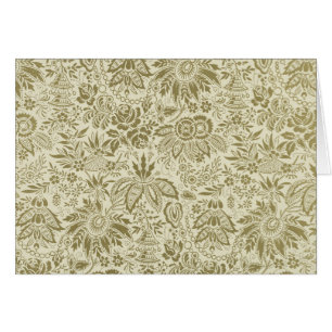 Floral Pattern Green Sage Antique Damask