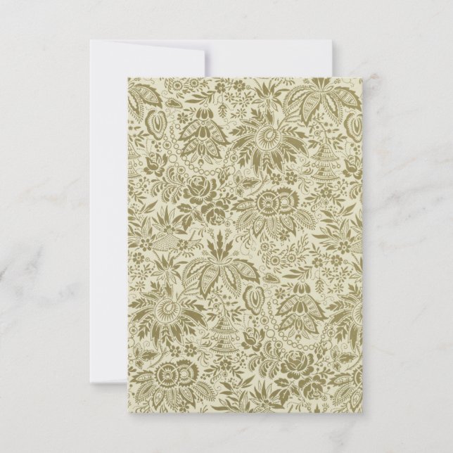 Floral Pattern Green Sage Antique Damask (Front)