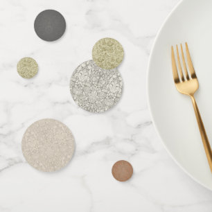 Floral Pattern Green Sage Antique Damask Confetti