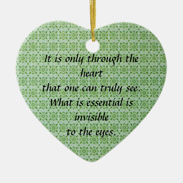 Floral Pattern Heart Ornament (Front)