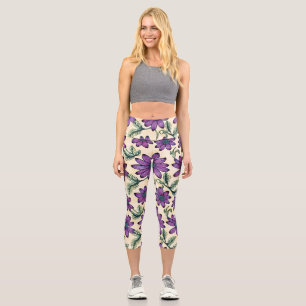 Floral Pattern I Capri Leggings