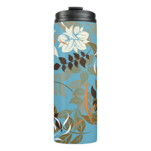 Floral Pattern Illustration: Seamless Vintage Back Thermal Tumbler