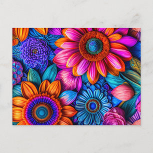Floral pattern in boho style -  any occasion  postcard