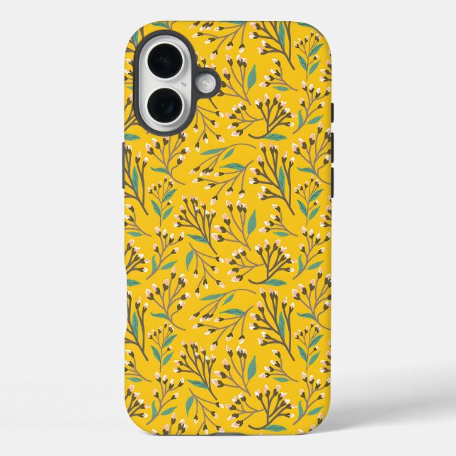 Floral Pattern in  delicate branches and buds Case-Mate iPhone Case (Back)