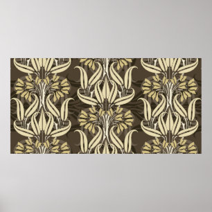 floral pattern in modern style poster