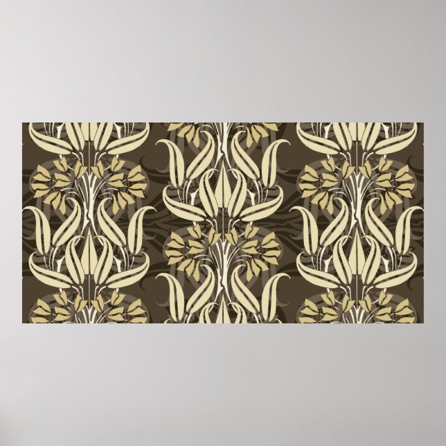 floral pattern in modern style poster (Front)