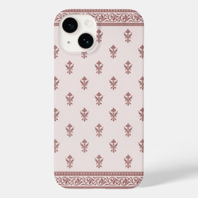 Floral Pattern In Mushroom Pink Case-Mate iPhone Case (Back)