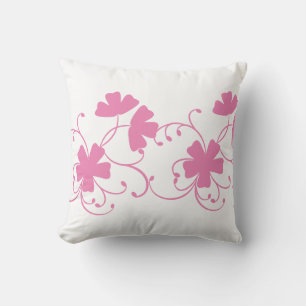 Floral Pattern In Pink Colour Cushion