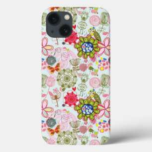 Floral pattern in retro style 2 iPhone 13 case