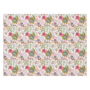 Floral pattern in retro style 2 tablecloth