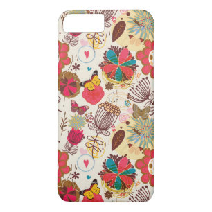 Floral pattern in retro style 4 iPhone 8 plus/7 plus case