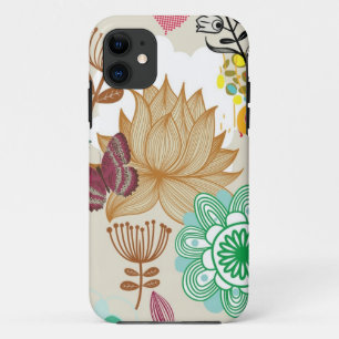 Floral pattern in retro style iPhone 11 case