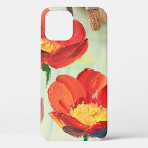 Floral pattern in the form of abstraction. Designe iPhone 12 Case