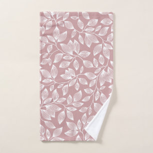 Floral pattern in two colors hand towel