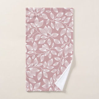 Floral pattern in two colours hand towel