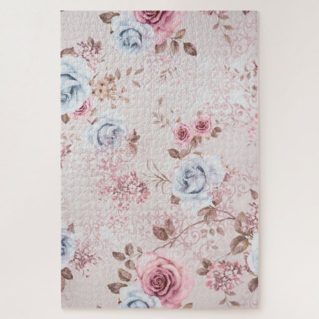 Floral pattern jigsaw puzzle (Vertical)