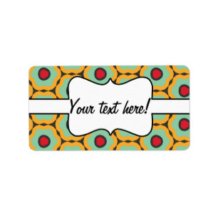 Floral pattern label