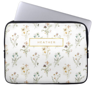 Floral Pattern Laptop Sleeve
