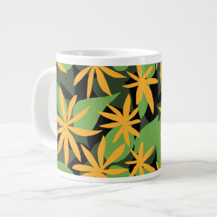 Floral pattern large coffee mug