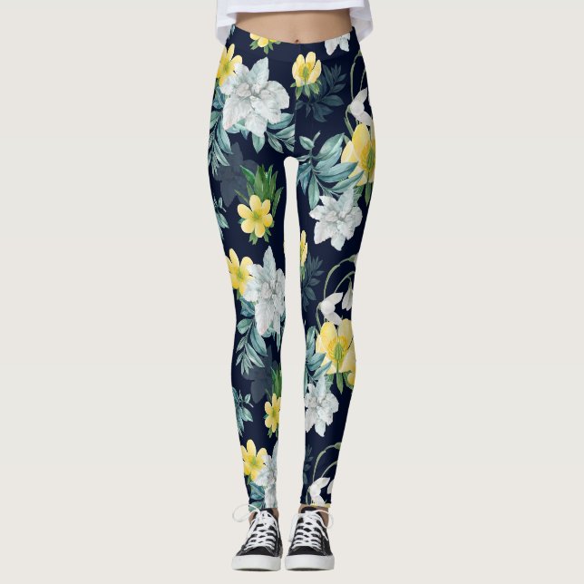 Floral Pattern Leggings (Front)