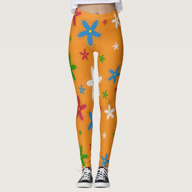 Floral Pattern  Leggings (Front)