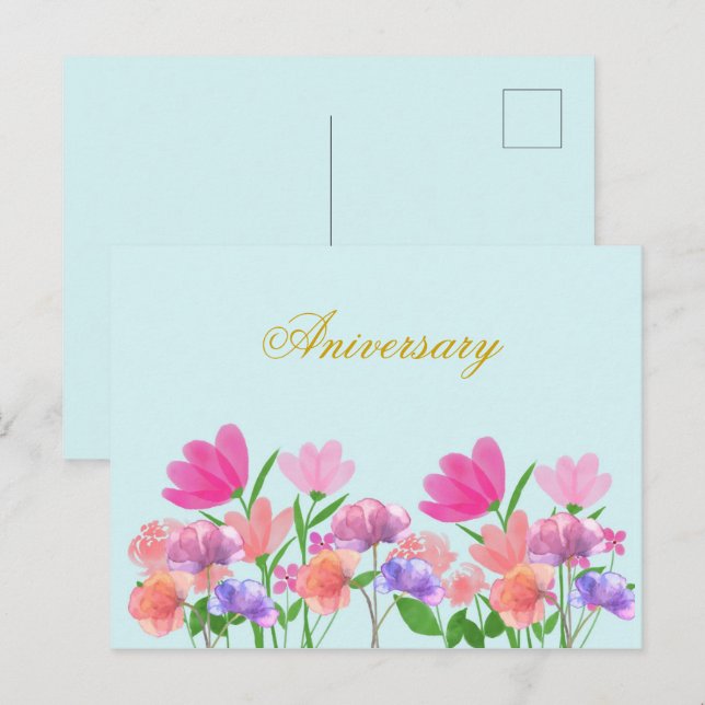floral pattern light switch cover postcard (Front/Back)