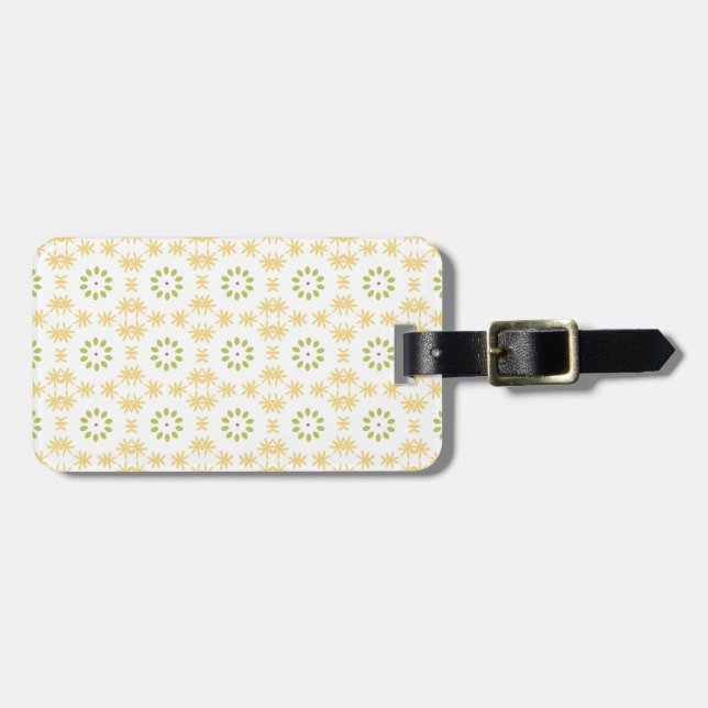 Floral Pattern Luggage Tag (Front Horizontal)
